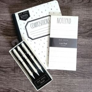 Rae DUNN Writing desk set notepad pen notebook 6 piece set